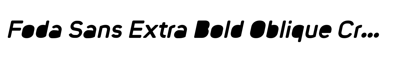 Foda Sans Extra Bold Oblique Crv Solid